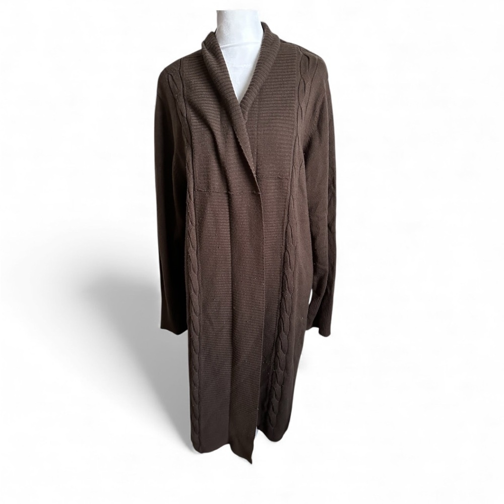 Main Street Blues Brown Knit Cardigan size L